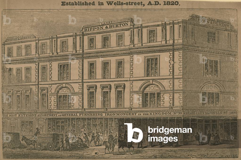 Rippon and Burton, department store, established 1820 (engraving)