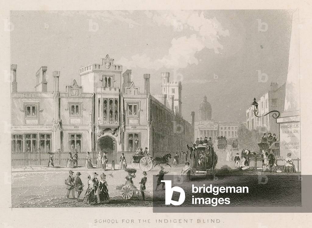 School for the Indegent Blind, St George's Field, Southwark, London (engraving)