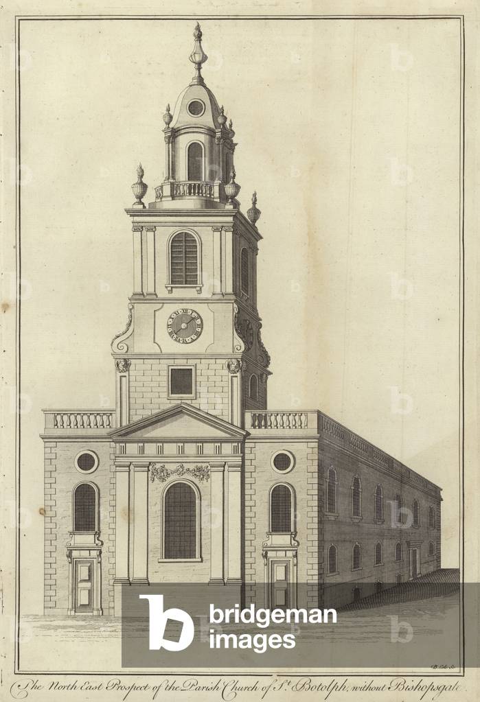 The North East Prospect of the Parish Church of St Botolph without Bishopsgate, London (engraving)