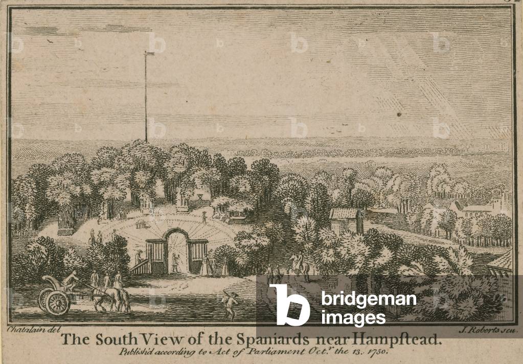 The south view of the Spaniards near Hamstead (engraving)