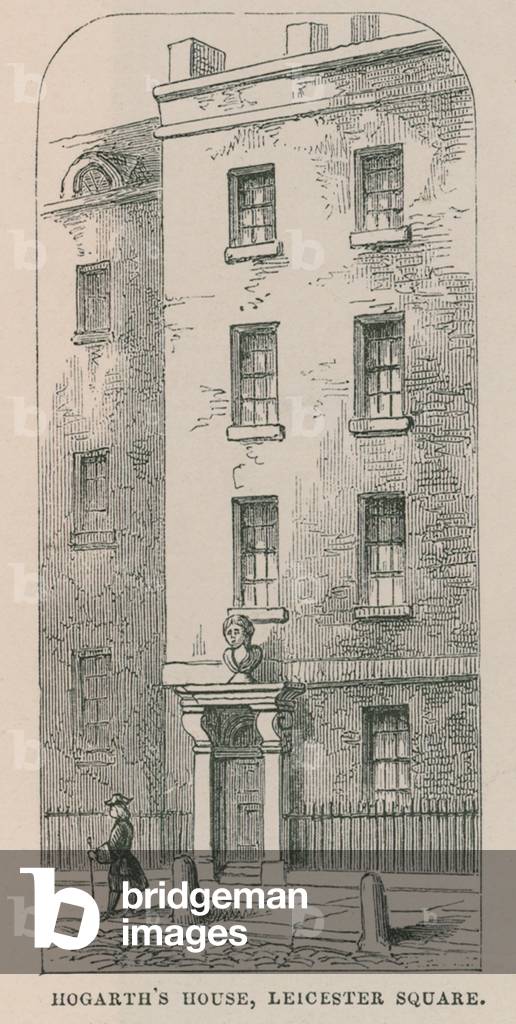 William Hogarth's house, Leicester Square (engraving)