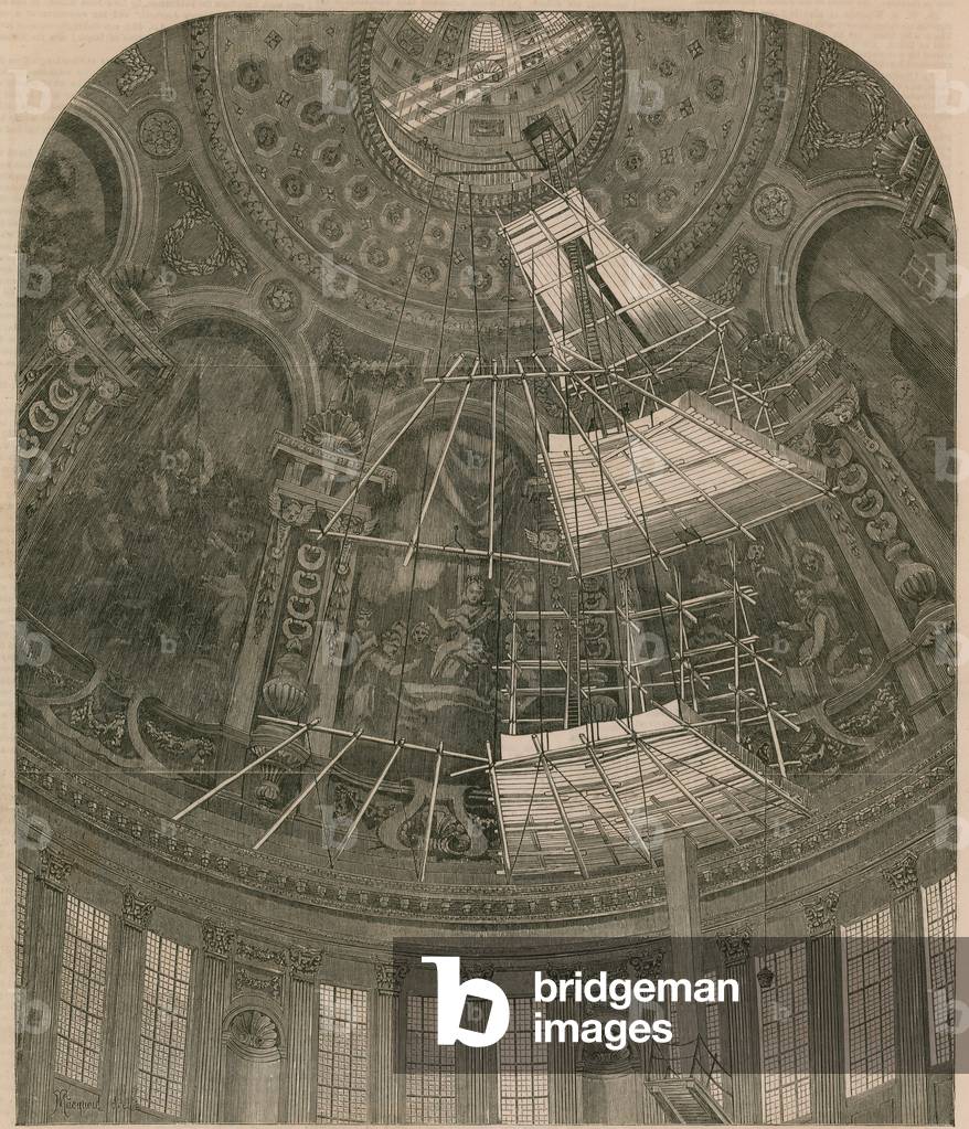 Restoration of the paintings in St Paul's Cathedral (engraving)
