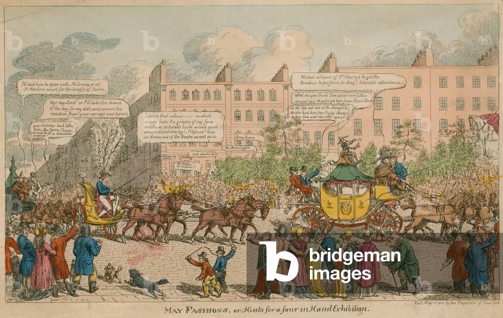 May Fashions, or Hints for a four in hand exhibition (coloured engraving)