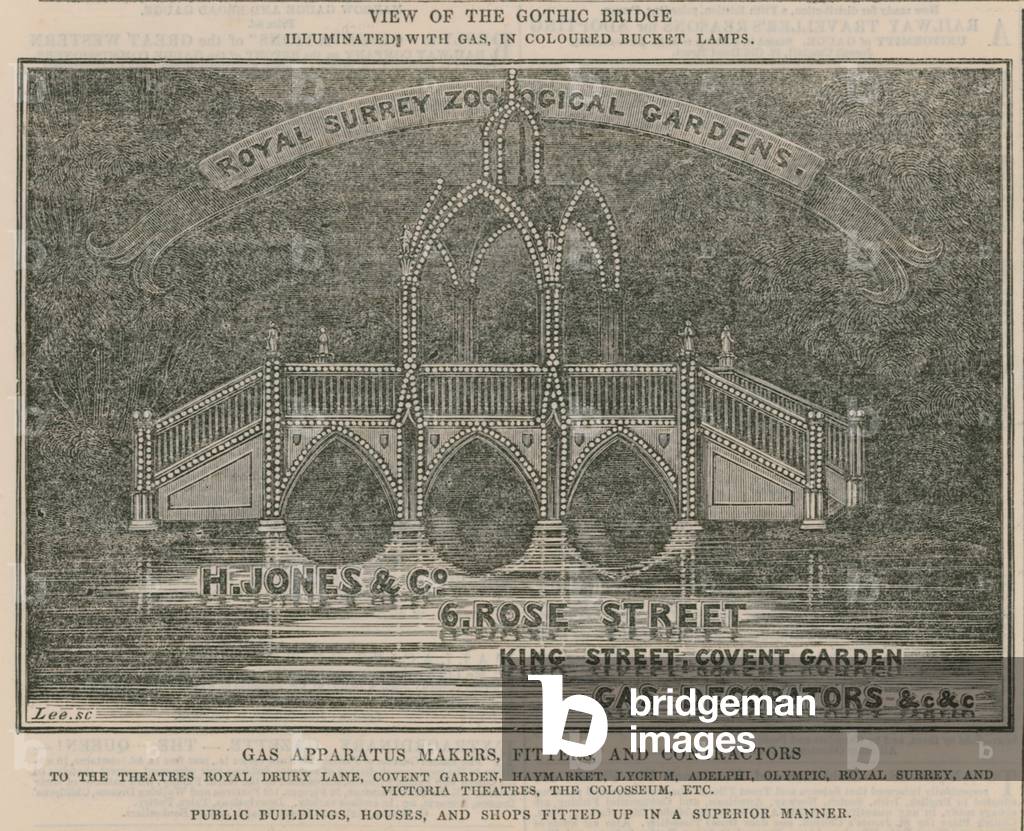 Advert for H Jones & Co, 6 Rose Street, King Street, Covent Garden (engraving)