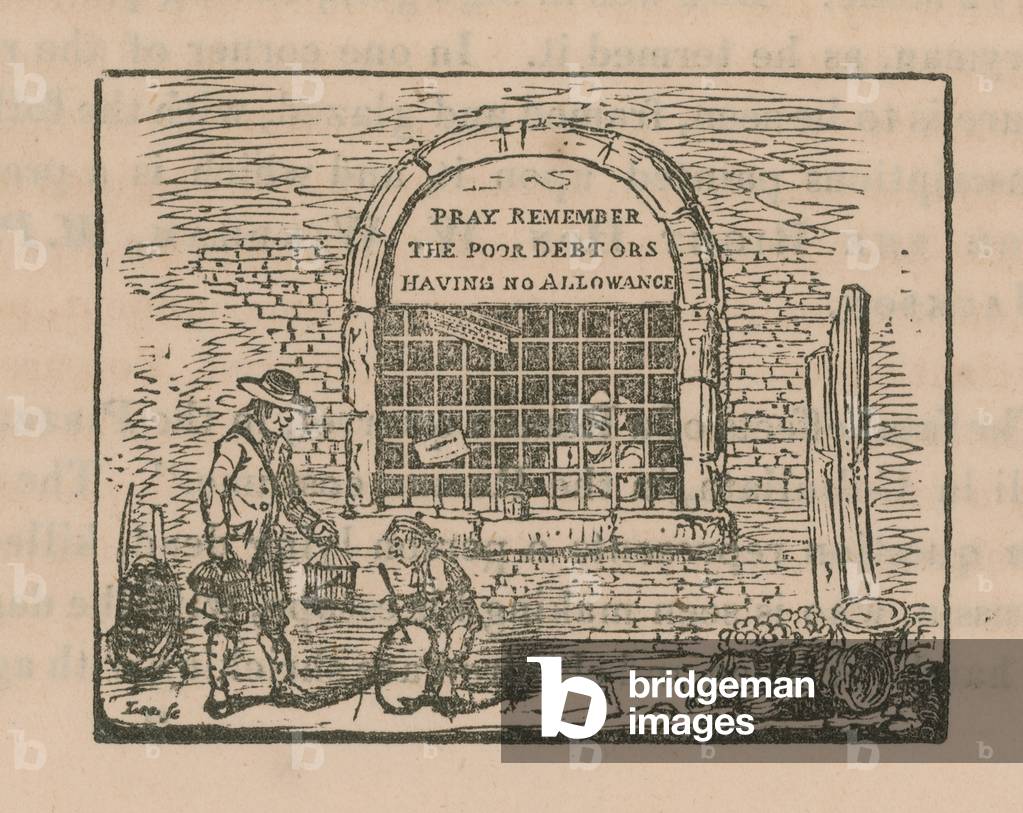 Pray remember the poor debtors having no allowance (engraving)