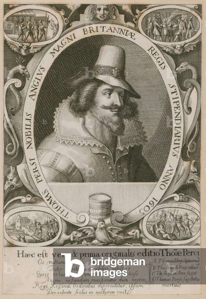 Thomas Percy, one of the conspirators in the Gunpowder Plot (engraving)