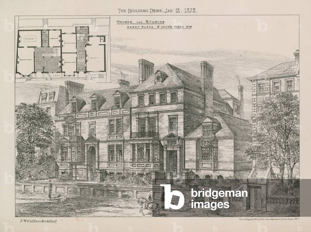 House and studios in Abbey Place (engraving)