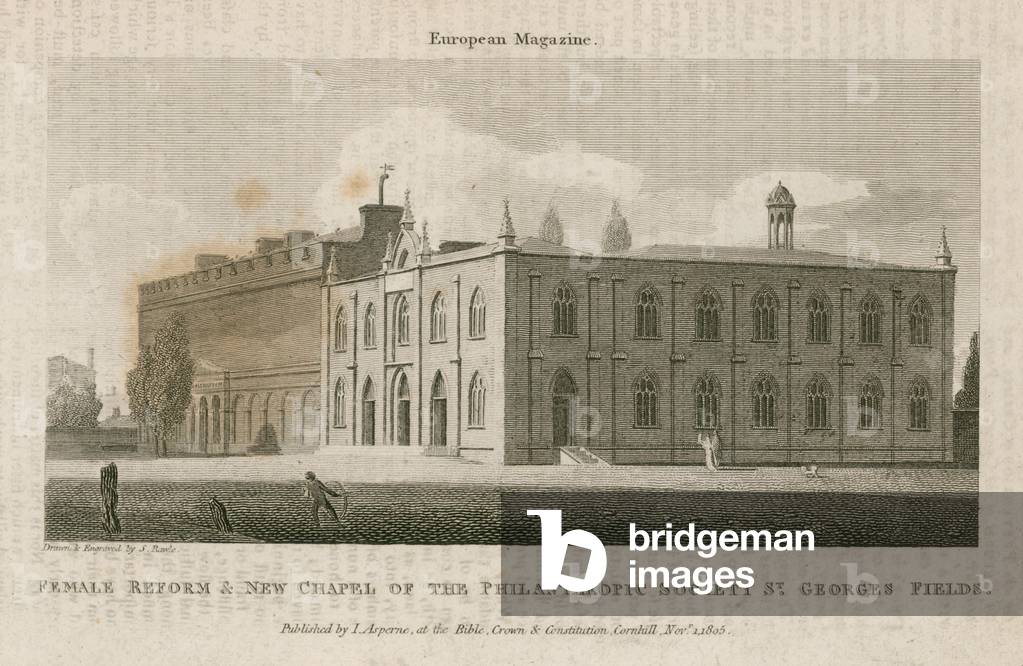 Female Reform and New Chapel of the Philanthropic Society, St George's Fields (engraving)