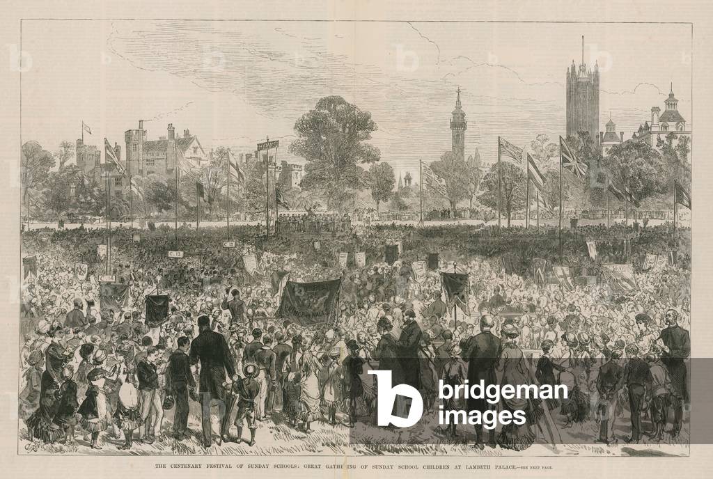 The Centernary Festival of Sunday Schools (engraving)