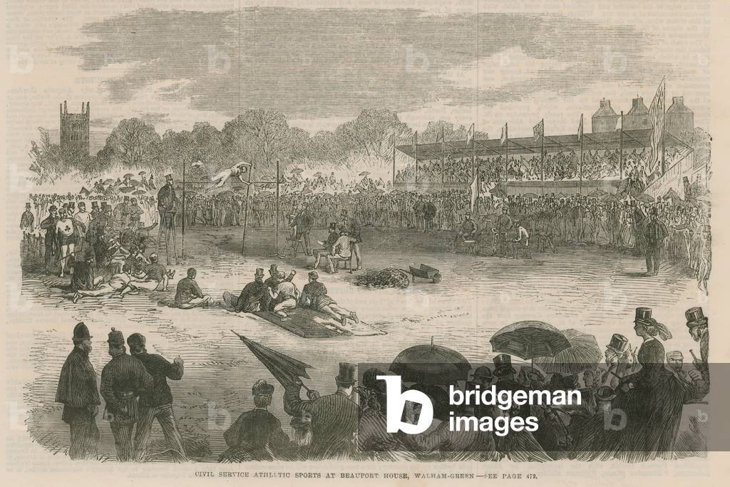 Civil Service Athletic Sports at Beaufort House, Waltham Green (engraving)