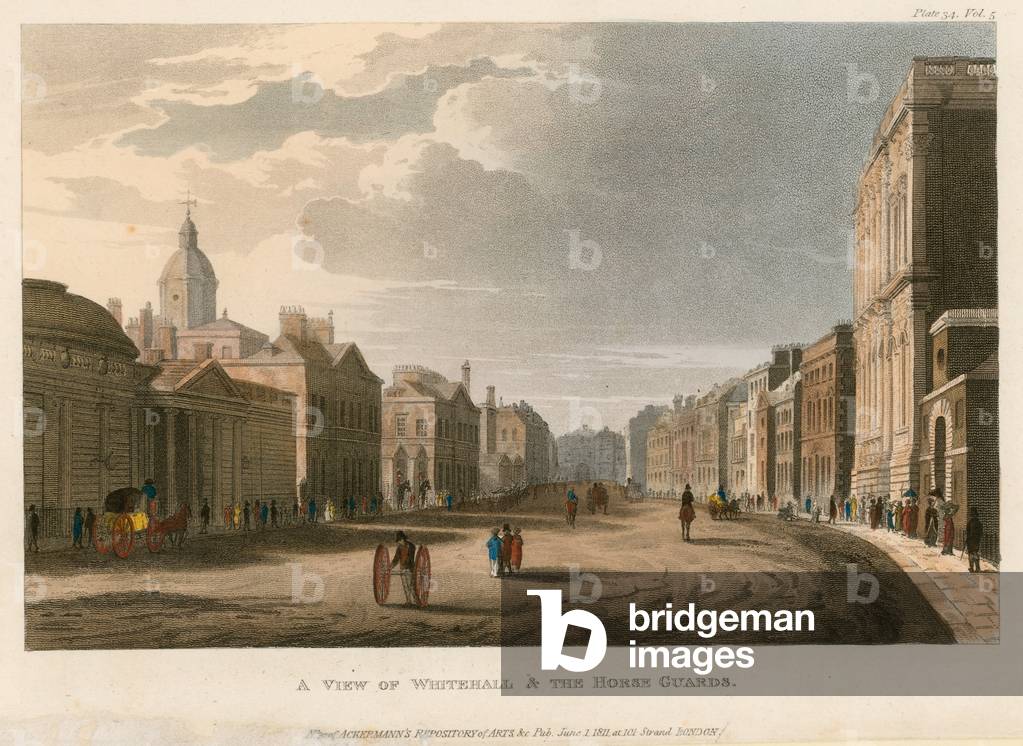 Parliament Street (coloured engraving)