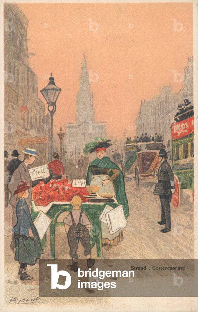 Strand, London, coster-monger (chromolitho)