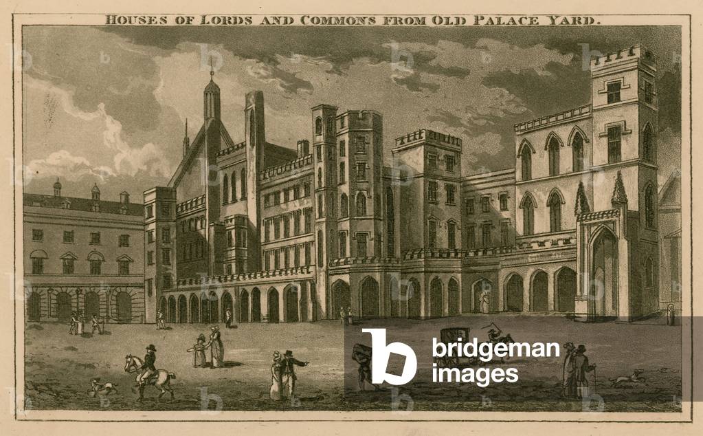 Houses of Lords and Commons from Old Palace Yard (engraving)