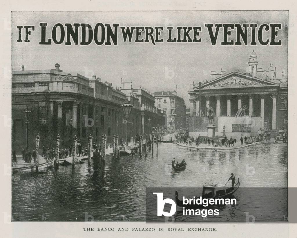 The Banco and Palazzo di Royal Exchange (litho)