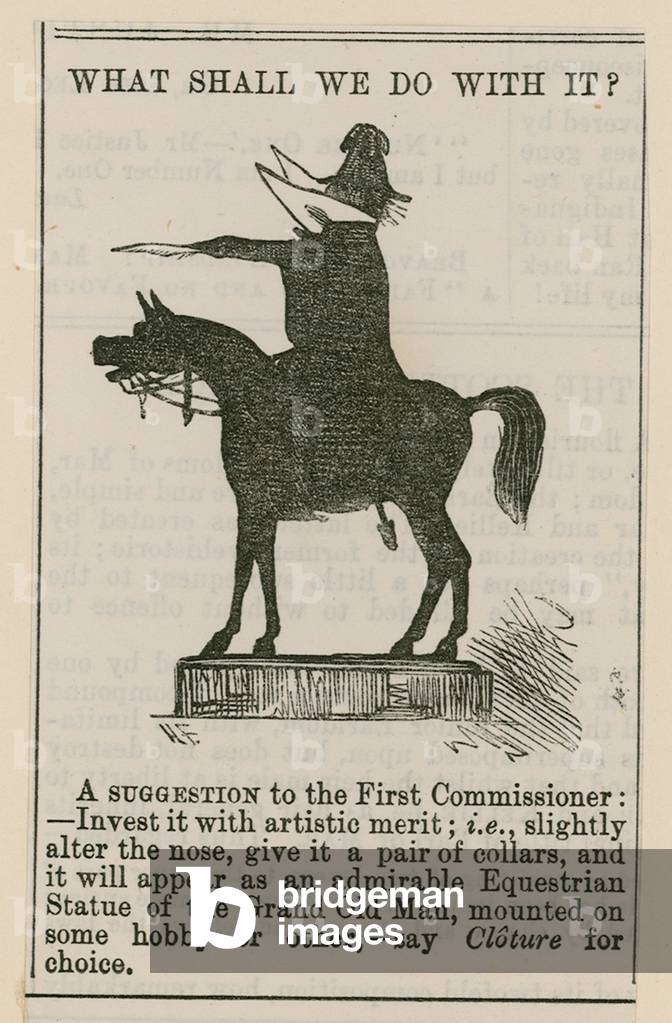 What Shall We Do With It? The statue of the Duke of Wellington, Hyde Park Corner (engraving)