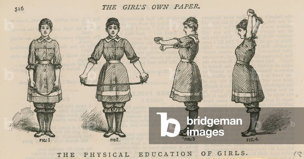 The physical education of girls (engraving)