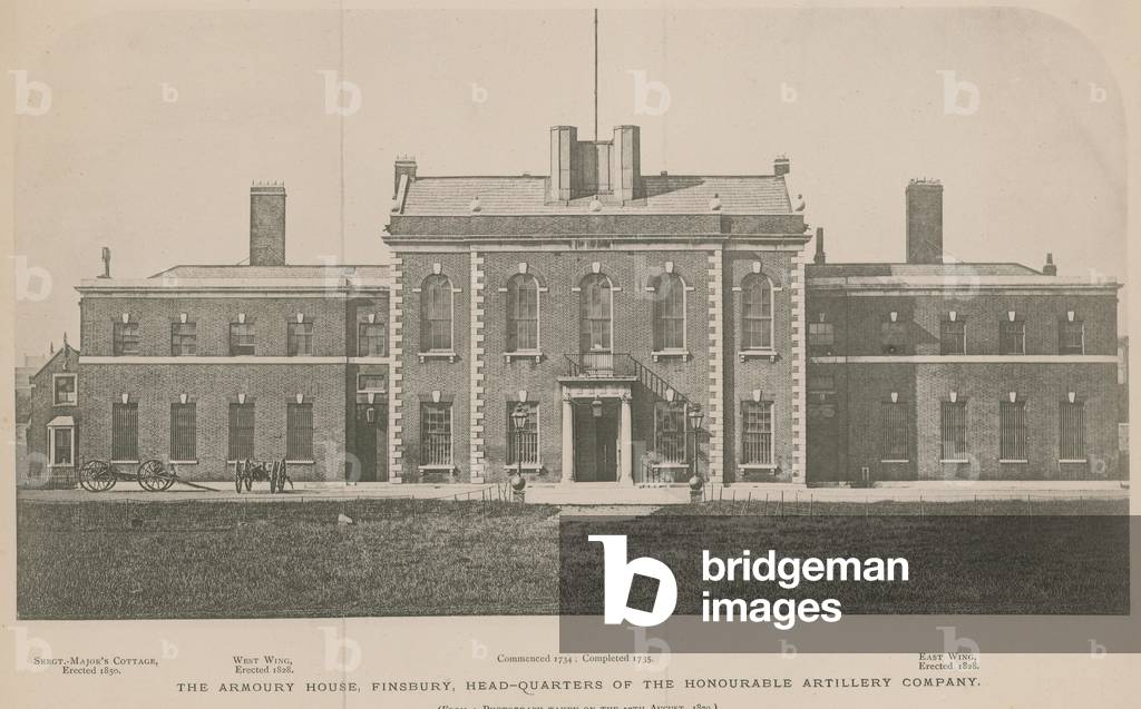 The Armoury House, Finsbury, Headquarters of the Honourable Artillery Company (engraving)