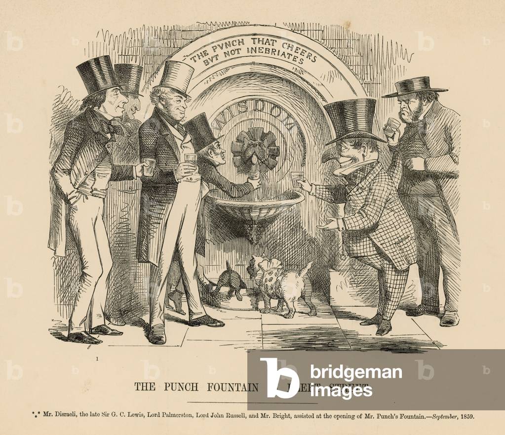 The Punch Fountain in Fleet Street (engraving)