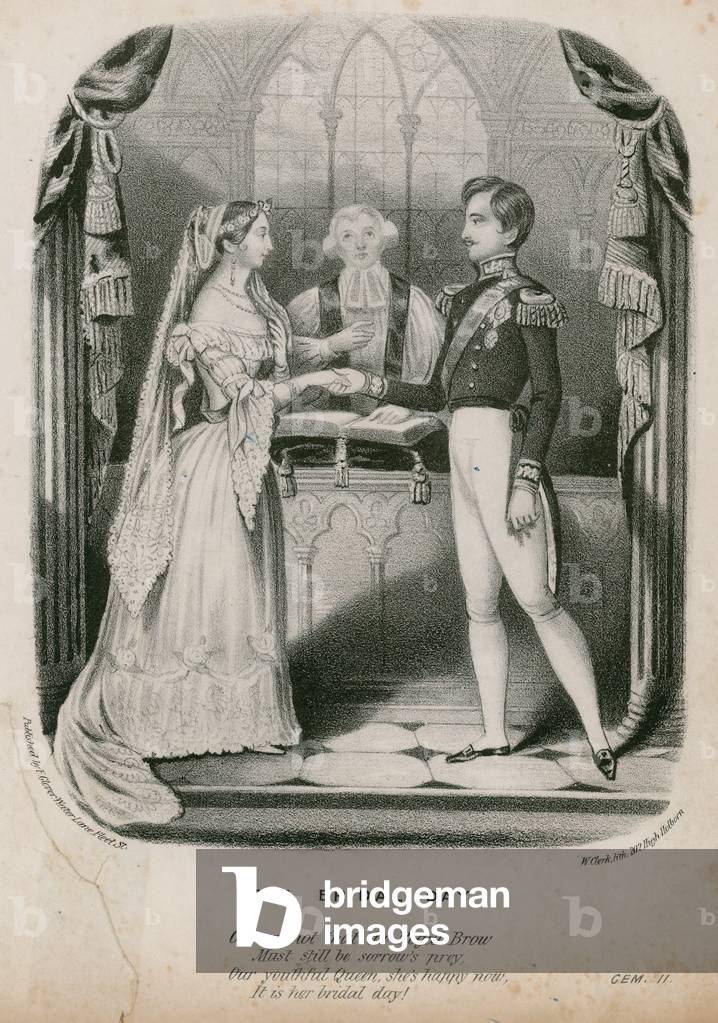Marriage of Queen Victoria and Prince Albert, 10 February 1840 (engraving)