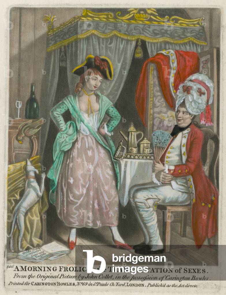A morning frolic, or the transmutation of sexes (coloured engraving)