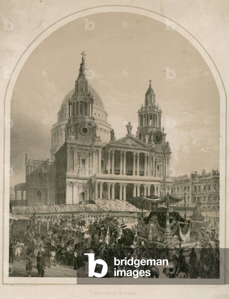 Arrival at St Paul's Cathedral, London (engraving)