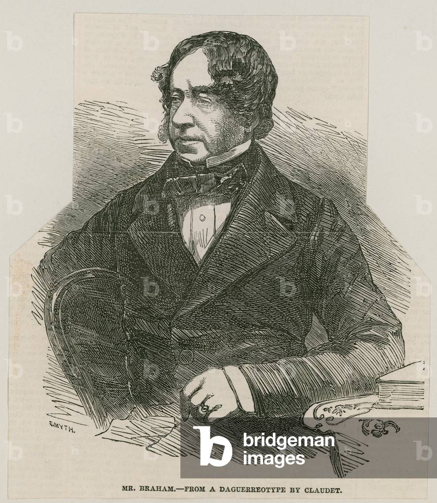 John Braham, singer; from a daguerreotype by Claudet (engraving)