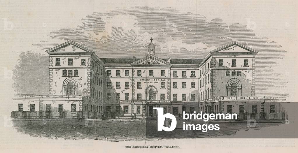 The Middlesex Hospital enlarged (engraving)
