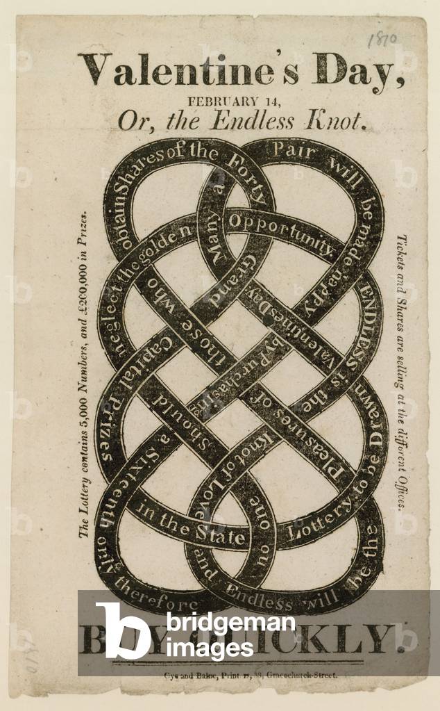 Advertisement for state lottery (engraving)