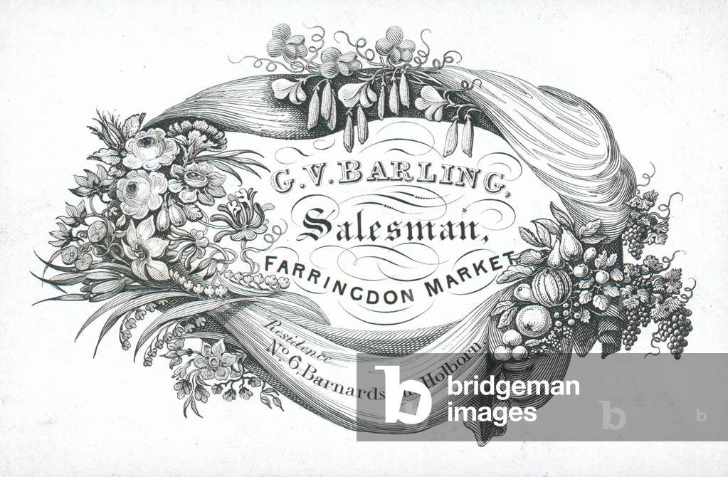 Trade card, G V Barling (engraving)