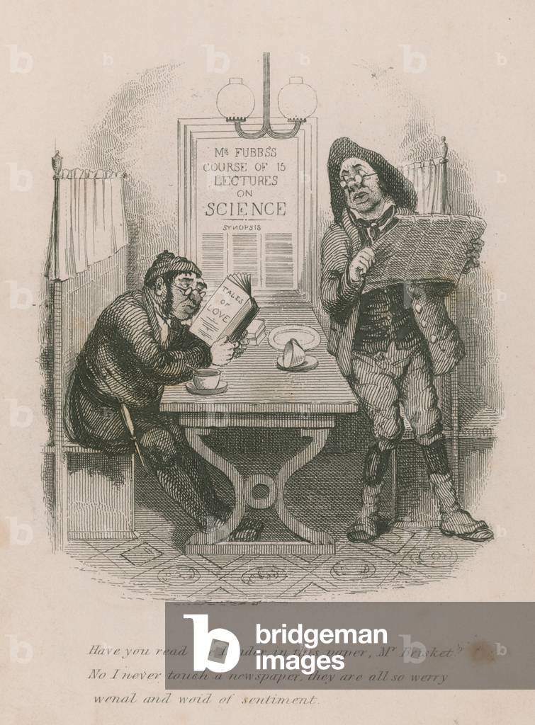 Newspapers are all so very venal and void of sentiment (engraving)