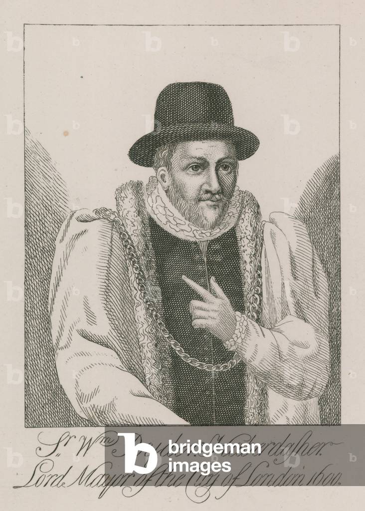 Sir William Ryder, haberdasher, Lord Mayor of London, 1600 (engraving)