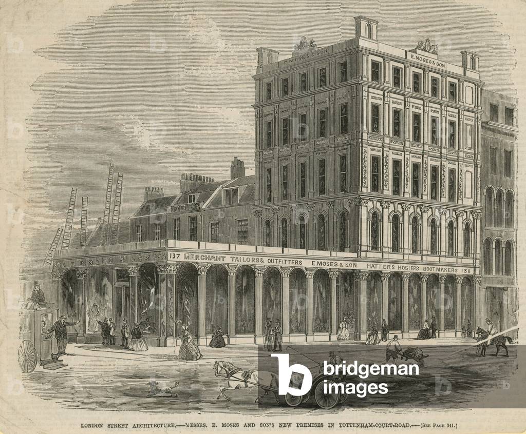 Messrs E Moses and Son's new premises in Tottenham Court Road (engraving)
