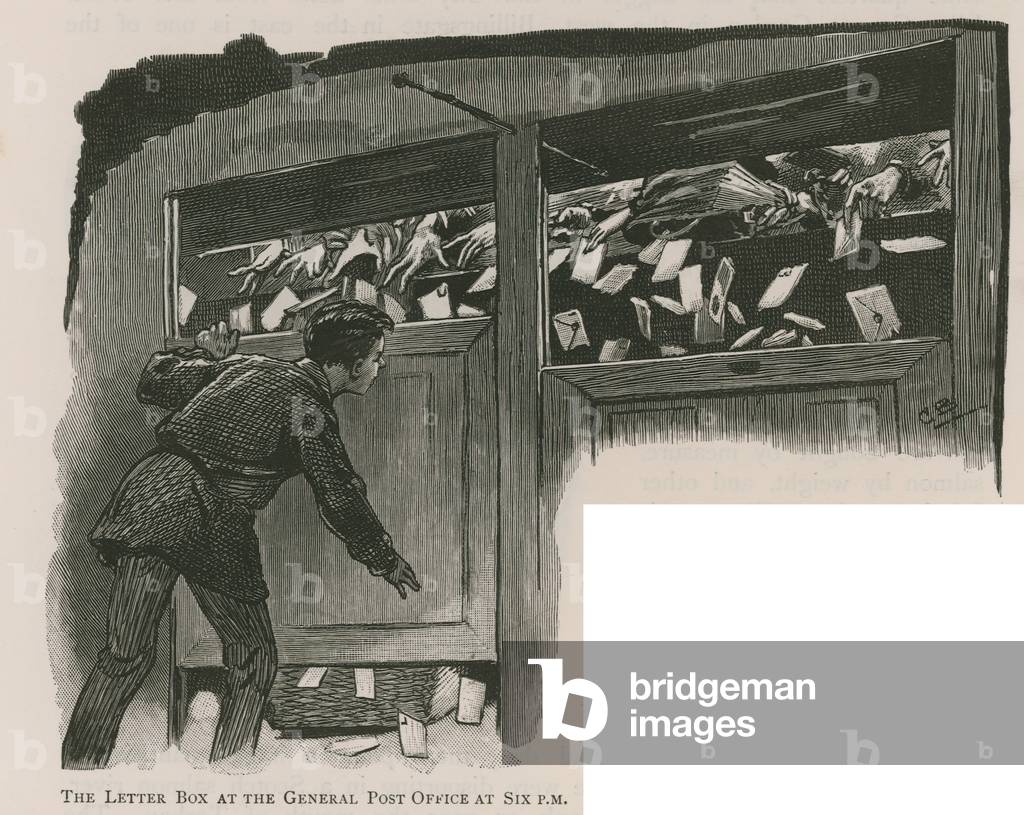 The letter box at the General Post Office (engraving)