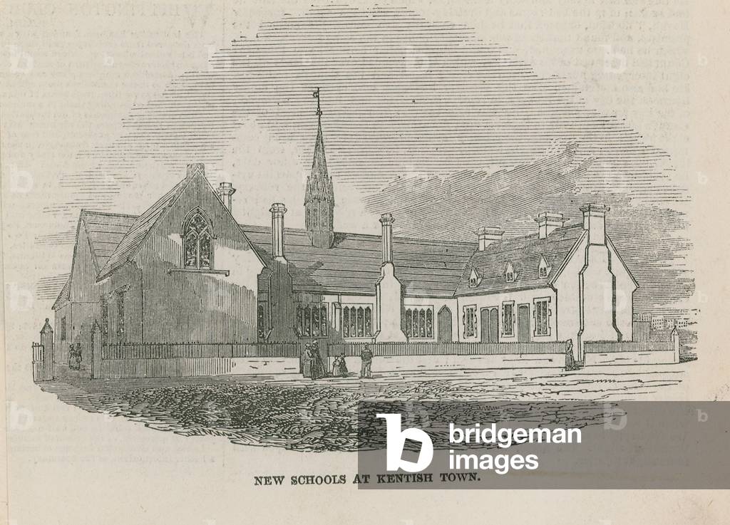 New schools at Kentish Town (engraving)