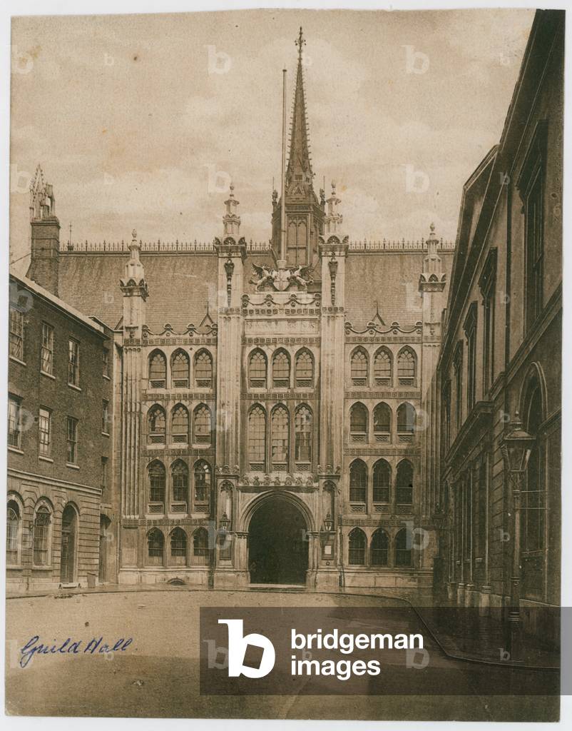 Guildhall, London.  Victorian photograph (photo)