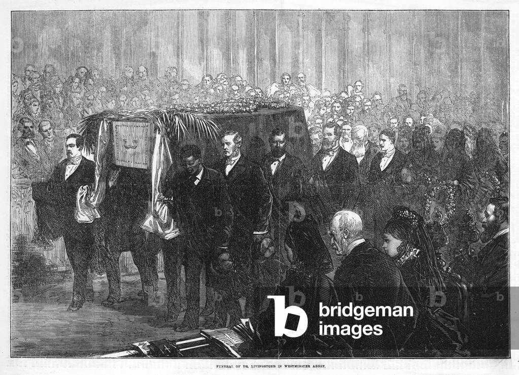 Funeral of Dr Livingstone in Westminster Abbey (engraving)