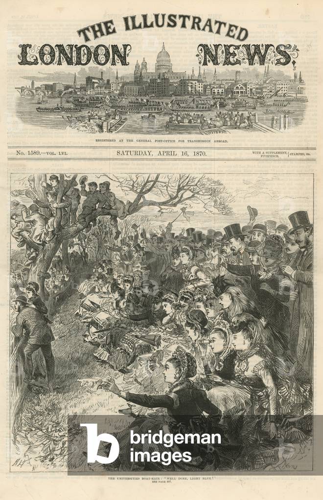 The Universities boat race (engraving)