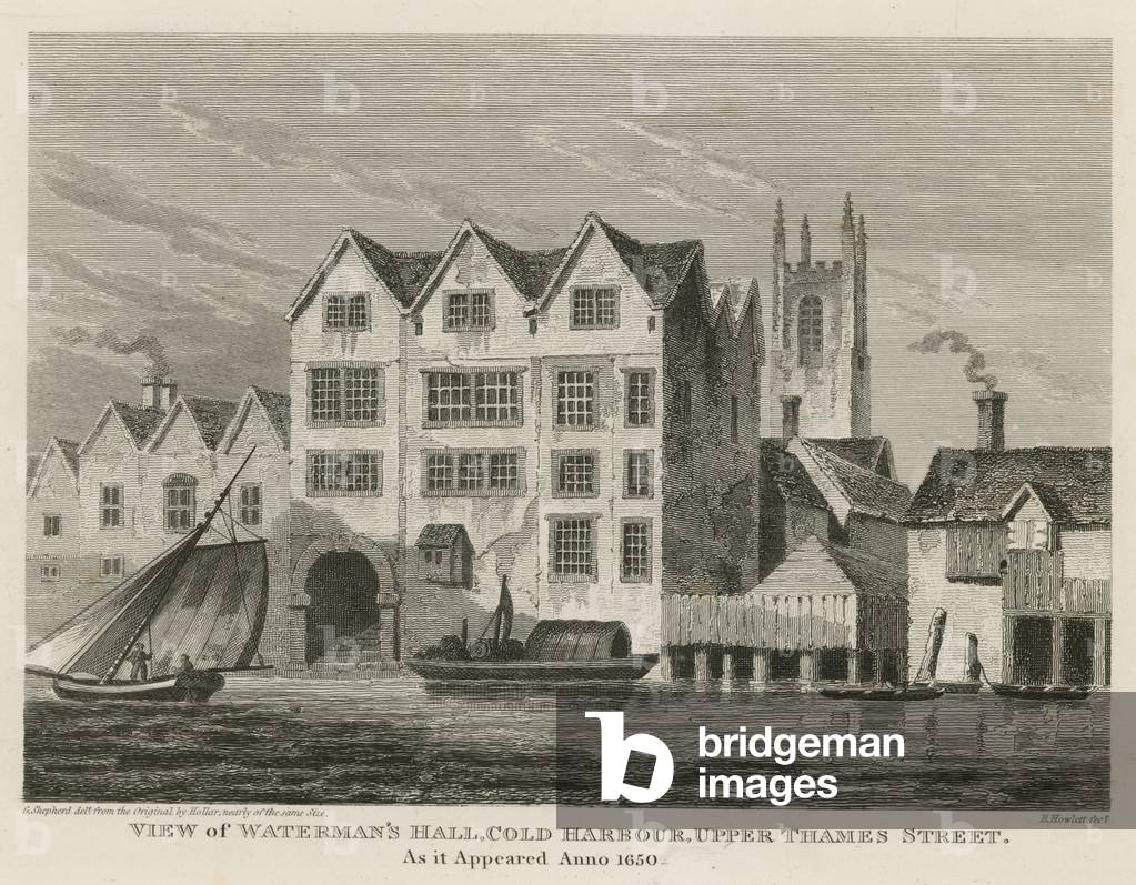 View of the Waterman's Hall (engraving)