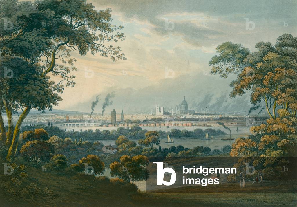 View of London (coloured engraving)