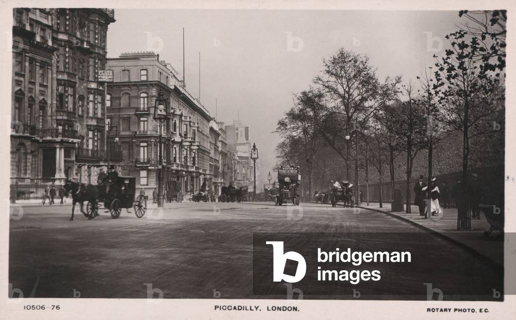 A view along Piccadilly (b/w photo)