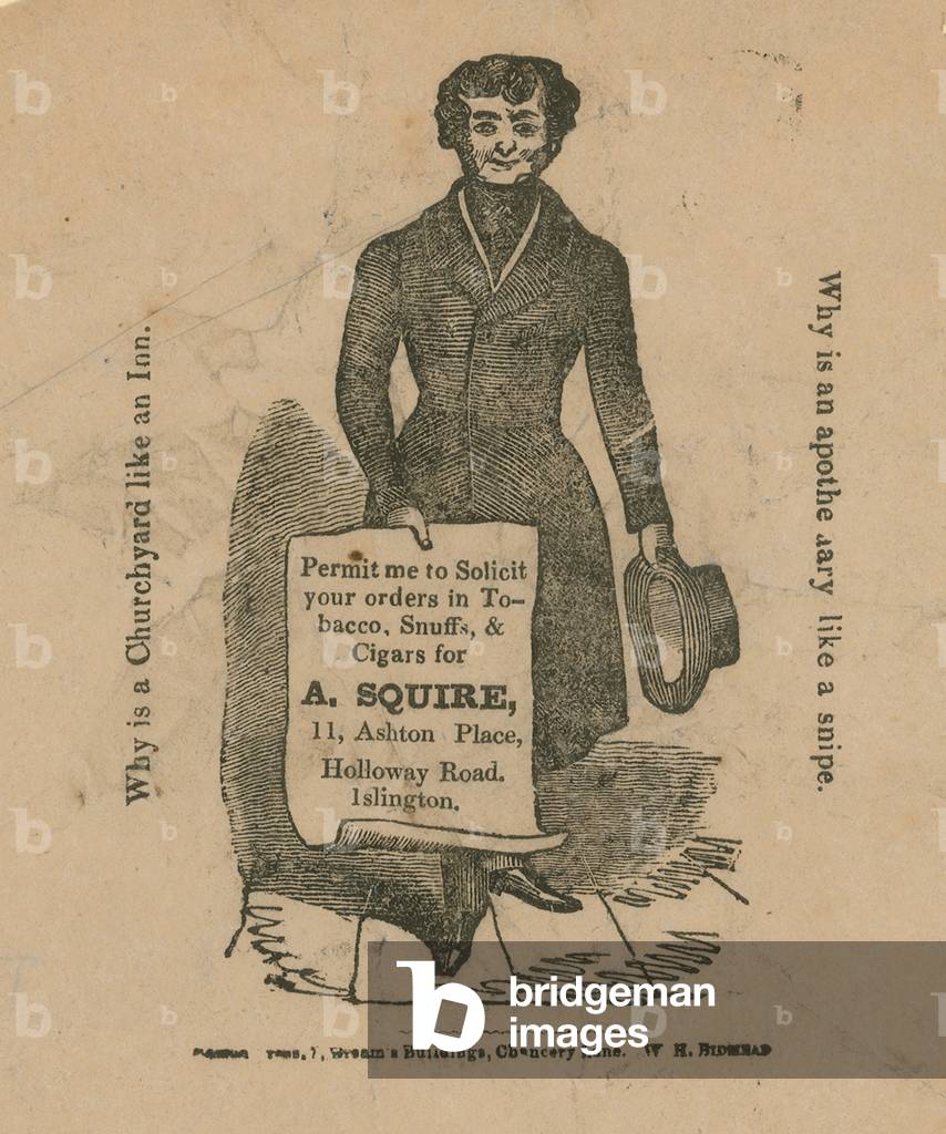 Advertisement for A Squire (engraving)