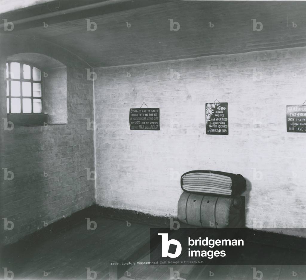 Interior view a condemned cell in Newgate Prison (photo)