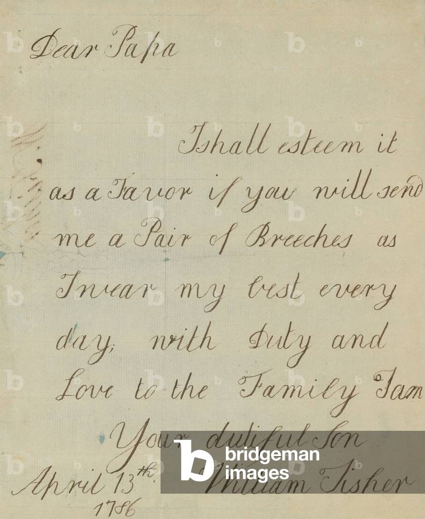 Letter from William Fisher (autograph)