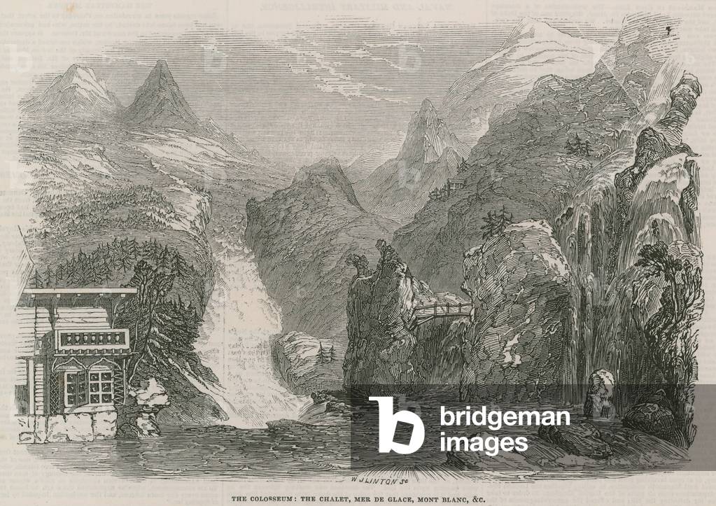 The Colosseum - The chalet, Mer de Glace, Mont Blanc (engraving)