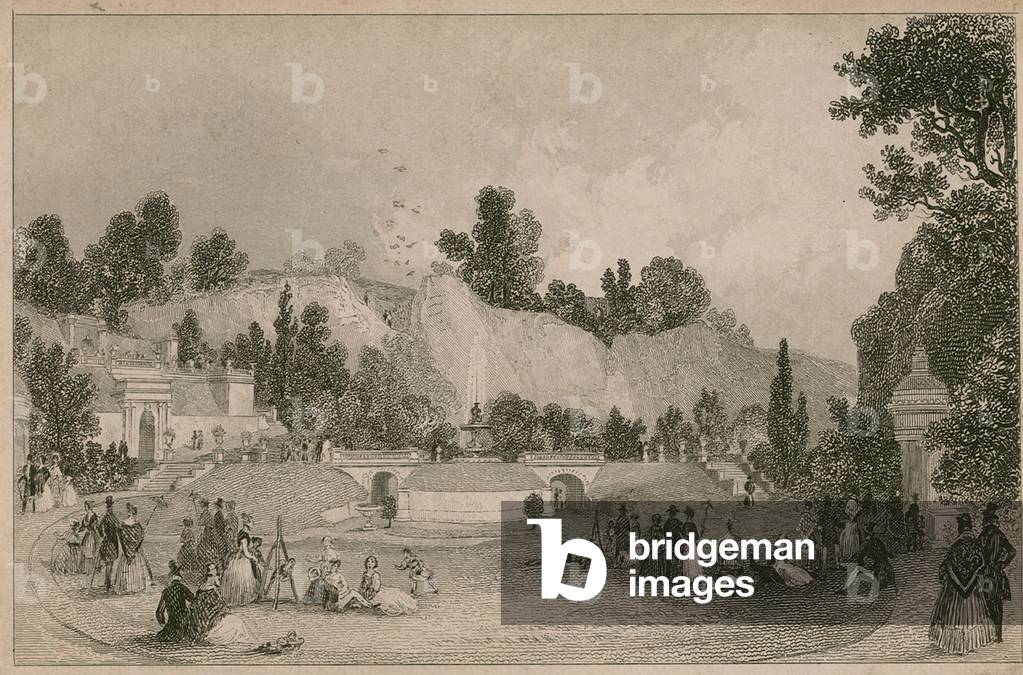 Rosherville Gardens, The Italian Garden, Gravesend (engraving)