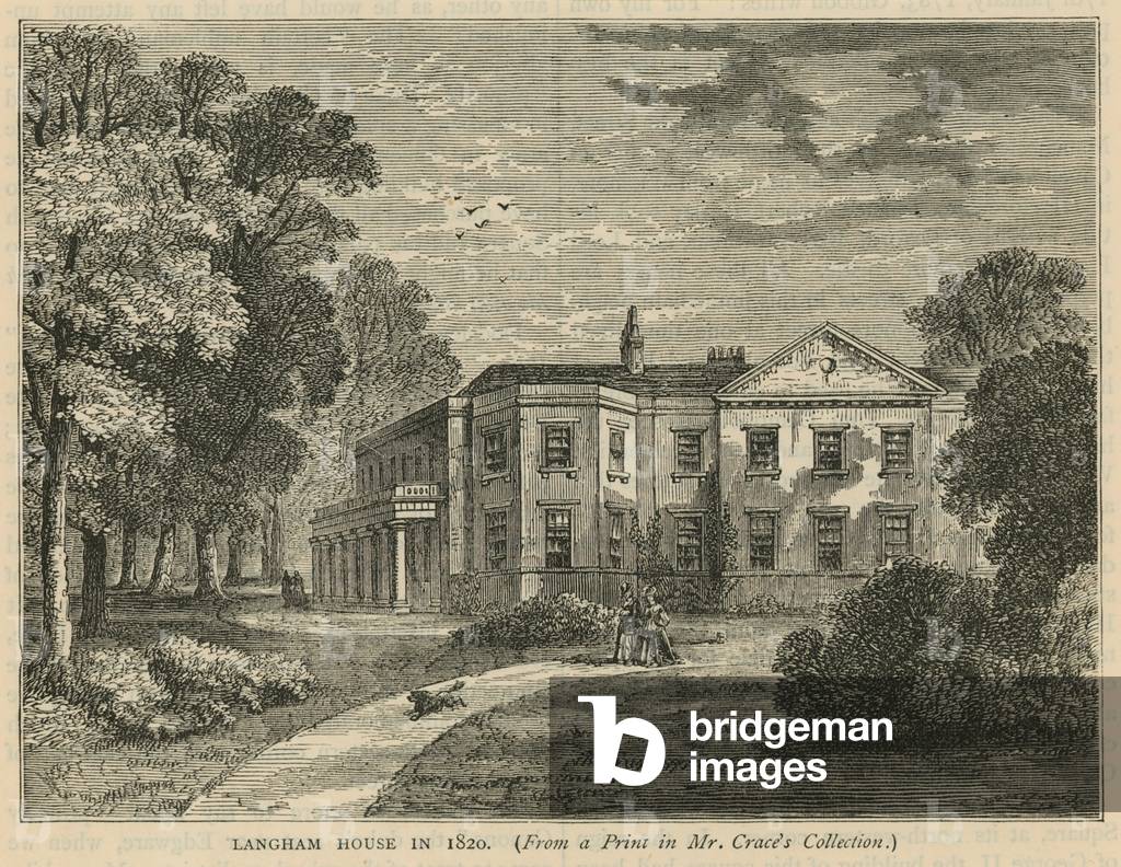 Langham House in 1820 (engraving)