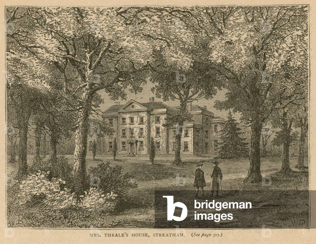 Mrs Thrale's House in Streatham (engraving)