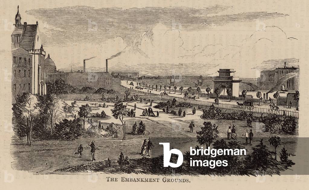 The Thames Embankment grounds (engraving)