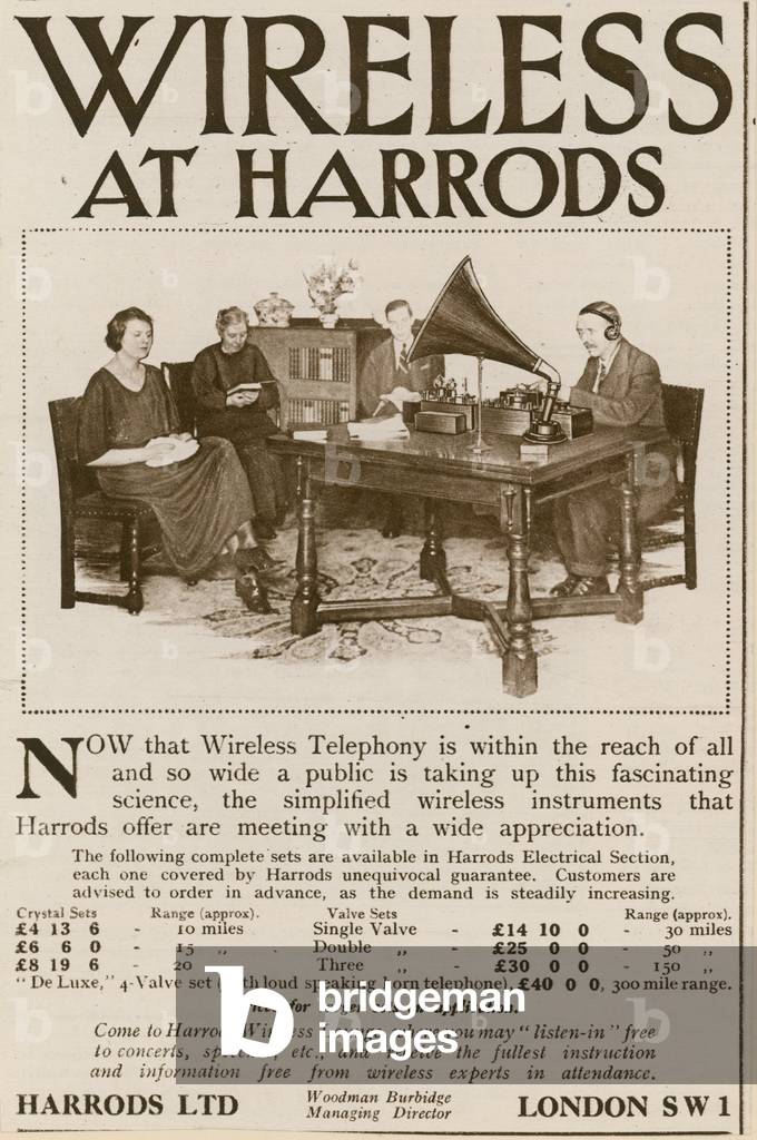 Wireless at Harrods (litho)