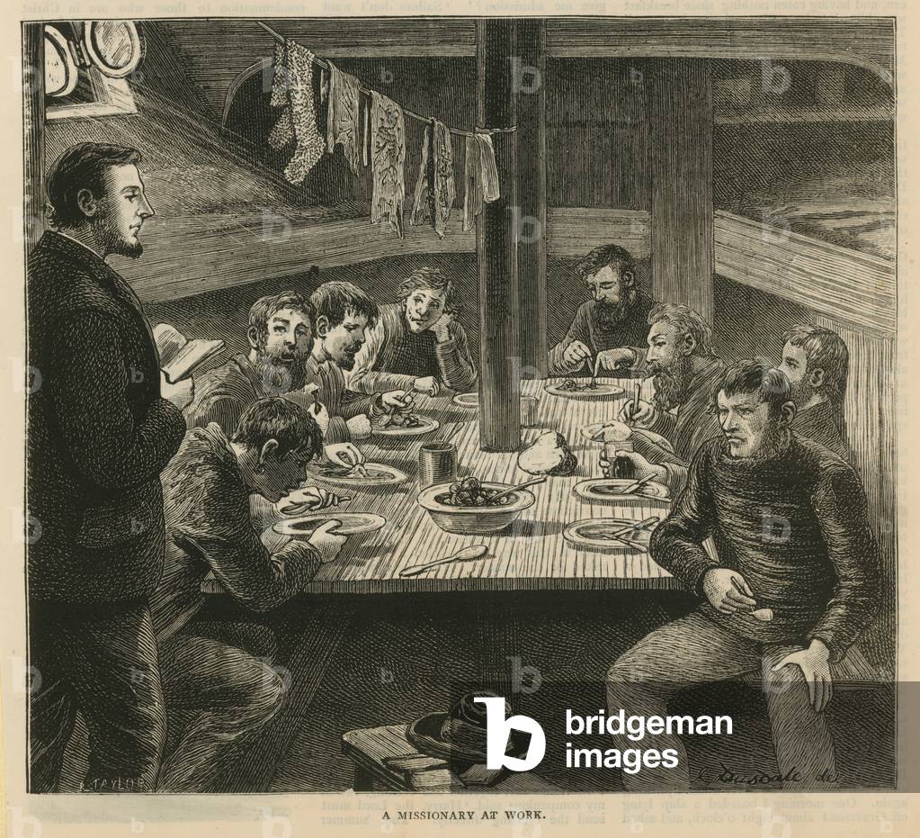 A missionary at work (engraving)